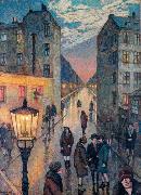 Hans Baluschek Grobstadtwinkel oil painting artist